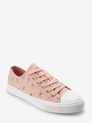 Pink Floral Regular/Wide Fit Baseball Canvas Trainers - Image 4 of 4