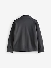 Black Jersey Biker Jacket (3-16yrs) - Image 5 of 6