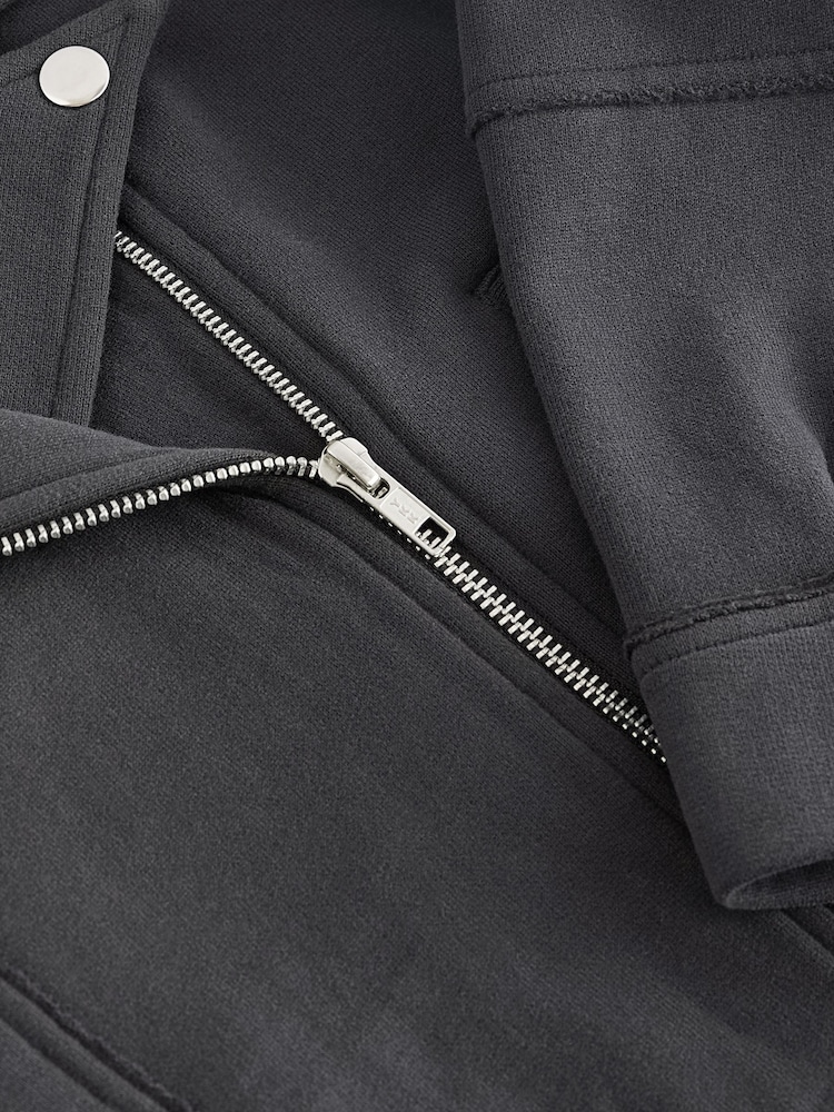 Black Jersey Biker Jacket (3-16yrs) - Image 6 of 6