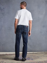 Blue Dark Ink Straight Fit Signature Heavyweight Cotton Jeans - Image 5 of 12