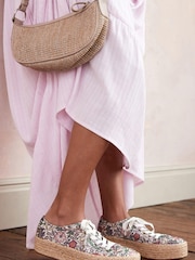 Morris & Co. Lace Up Forever Comfort® Espadrille Flatform Trainers - Image 1 of 6