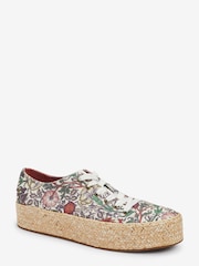 Morris & Co. Lace Up Forever Comfort® Espadrille Flatform Trainers - Image 4 of 6