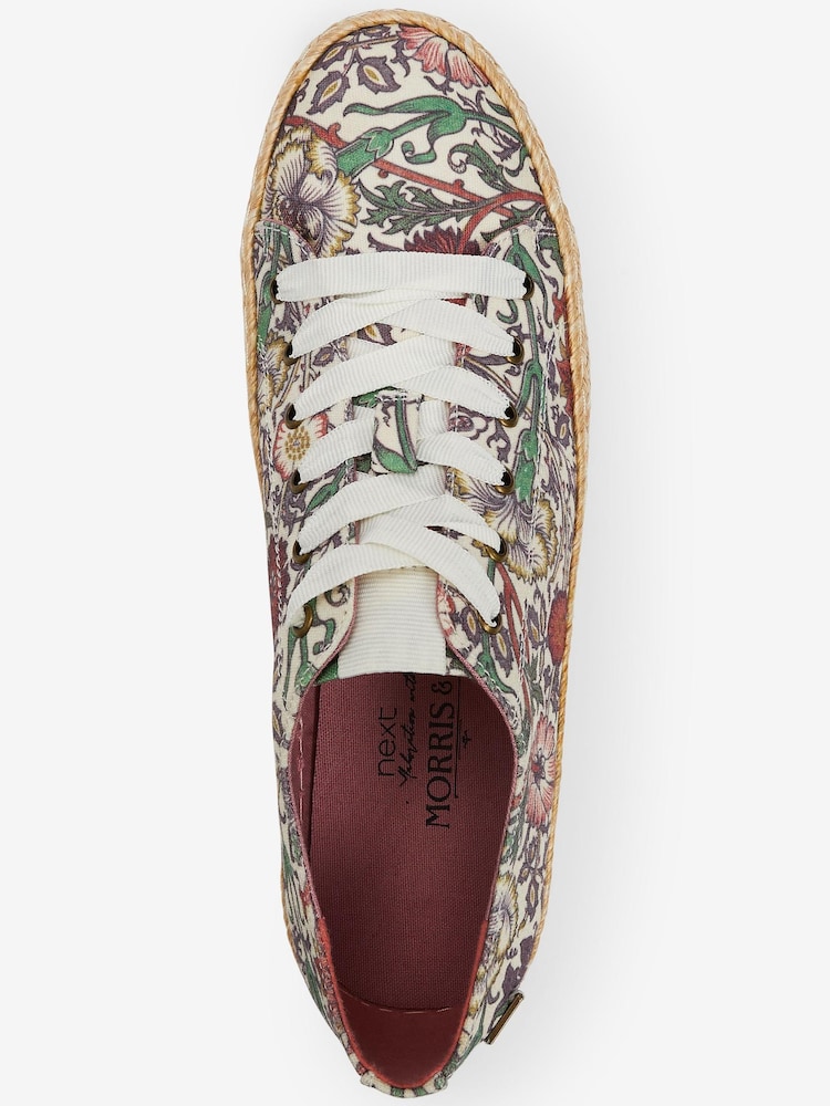 Morris & Co. Lace Up Forever Comfort® Espadrille Flatform Trainers - Image 5 of 6