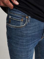 Синий - Хлопковые джинсы скинни Superdry - Изображение 3 из 5
