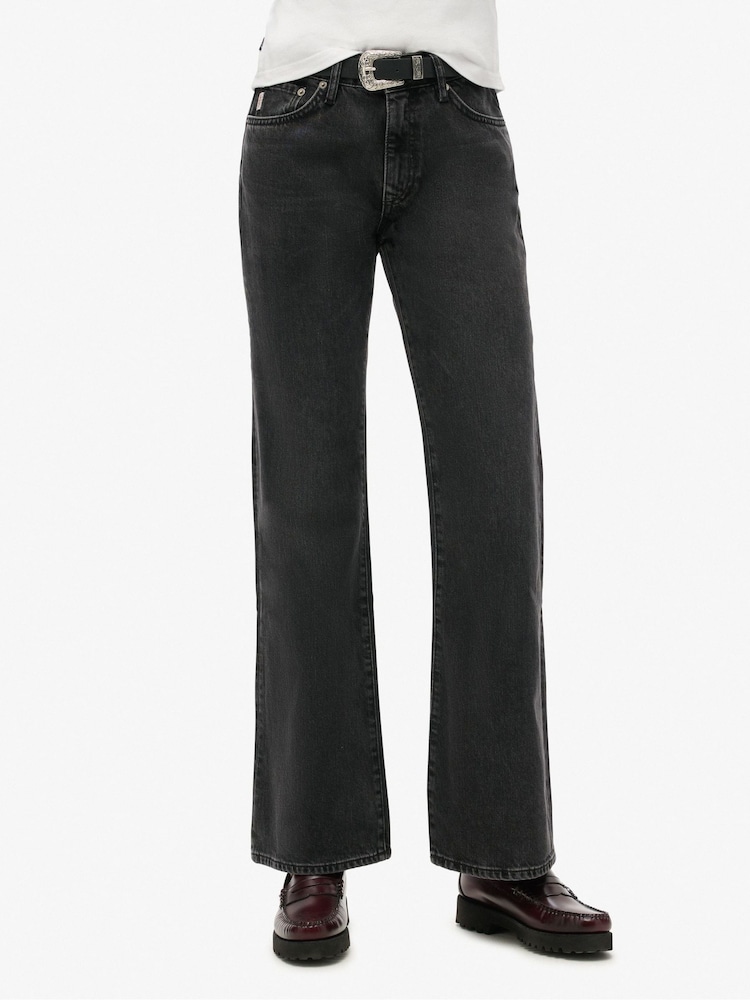 Синий - Хлопковые джинсы скинни Superdry - Изображение 5 из 5