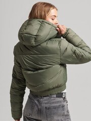 Superdry Green Fuji Cropped Hooded Jacket - Image 2 of 6