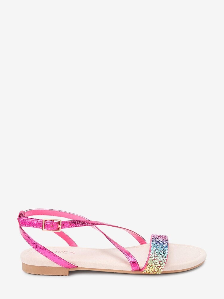 Rainbow Crystal Occasion Sandals - Image 1 of 5