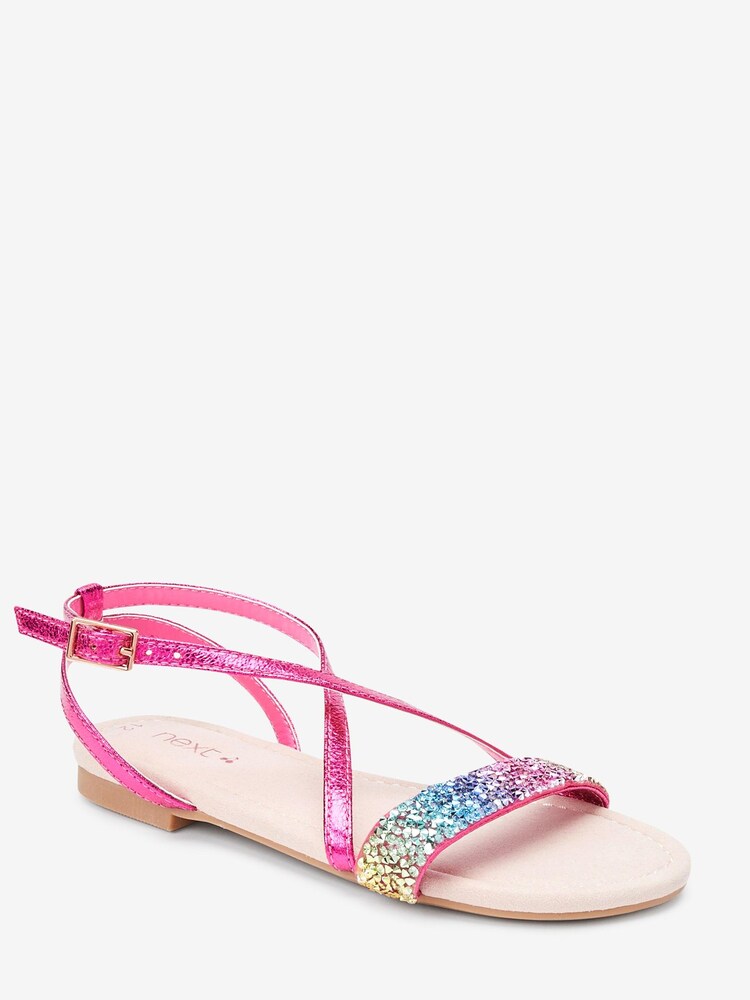 Rainbow Crystal Occasion Sandals - Image 2 of 5