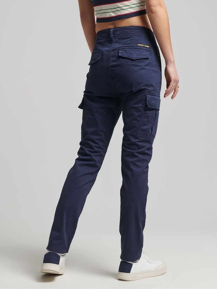 Albastru - Pantaloni tip cargo Superdry Cotton Slim Chiloți - Image 2 of 4