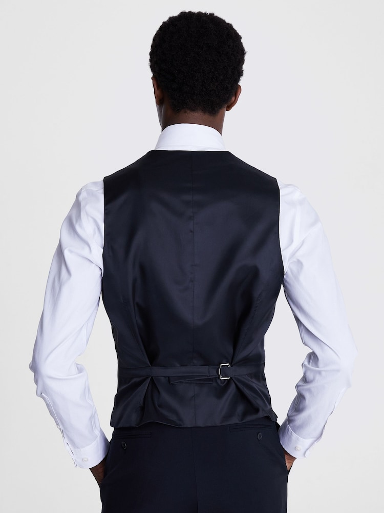 MOSS Black Tailored Fit Suit Waistcoat - Image 2 of 4