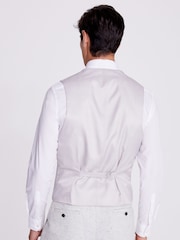 MOSS Grey Slim Fit Donegal Suit Waistcoat - Image 3 of 3