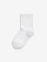Blanc - Lot de 10 paires de chaussettes de sport pour l'école enrichies en coton - Image 2 de 2