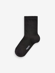 Black 10 Pack Cotton Rich School Ankle Socks - Image 2 of 2