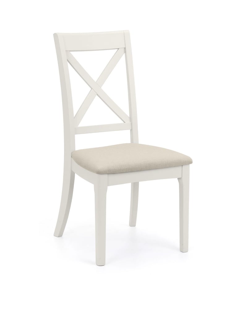 Julian Bowen Set of 2 Cream Provence Dining Chairs - Image 2 of 4