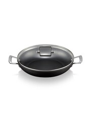Le Creuset Black Toughened Non Stick Shallow Casserole Dish 30cm - Image 1 of 4