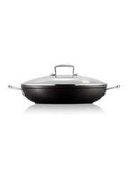 Le Creuset Black Toughened Non Stick Shallow Casserole Dish 30cm - Image 2 of 4