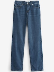 Dark Blue Relaxed Wide Leg Jeans - Image 5 of 5