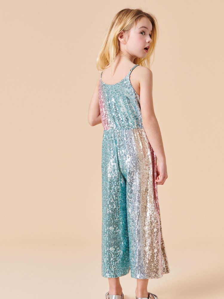 Pastel Rainbow Sequin Jumpsuit (3-16yrs) - Image 2 of 7