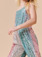 Pastel Rainbow Sequin Jumpsuit (3-16yrs) - Image 3 of 7