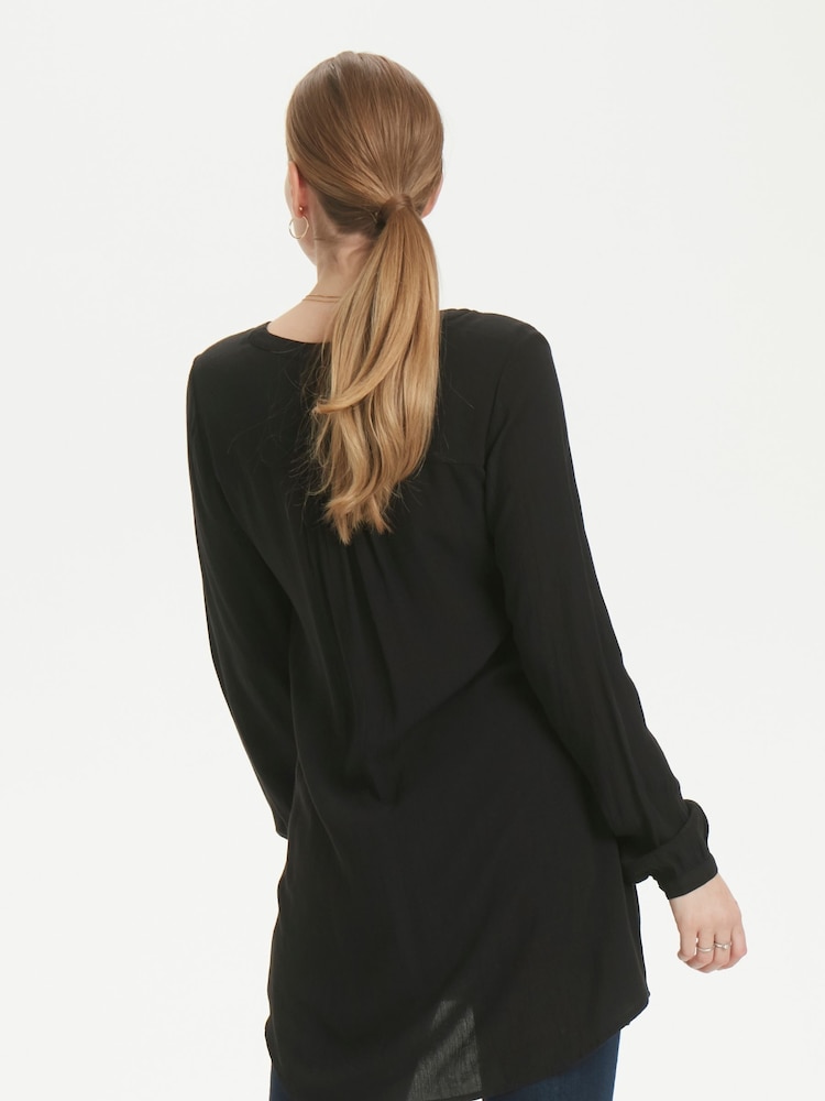 Kaffe V-Neck Long Sleeve Tunic - Image 2 of 7
