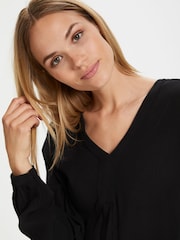 Kaffe V-Neck Long Sleeve Tunic - Image 5 of 7