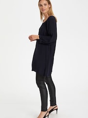 Kaffe Blue Amber 3/4 Sleeve Regular Fit Tunic - Image 2 of 8