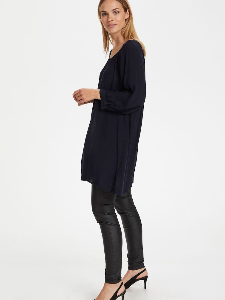 Kaffe Blue Amber 3/4 Sleeve Regular Fit Tunic - Image 2 of 8