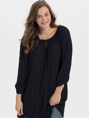 Kaffe Blue Amber 3/4 Sleeve Regular Fit Tunic - Image 4 of 8