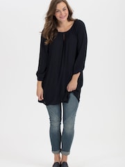 Kaffe Blue Amber 3/4 Sleeve Regular Fit Tunic - Image 5 of 8