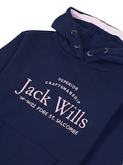 Jack Wills Blue Script Overhead Hooded Sweatshirt - Image 3 of 3