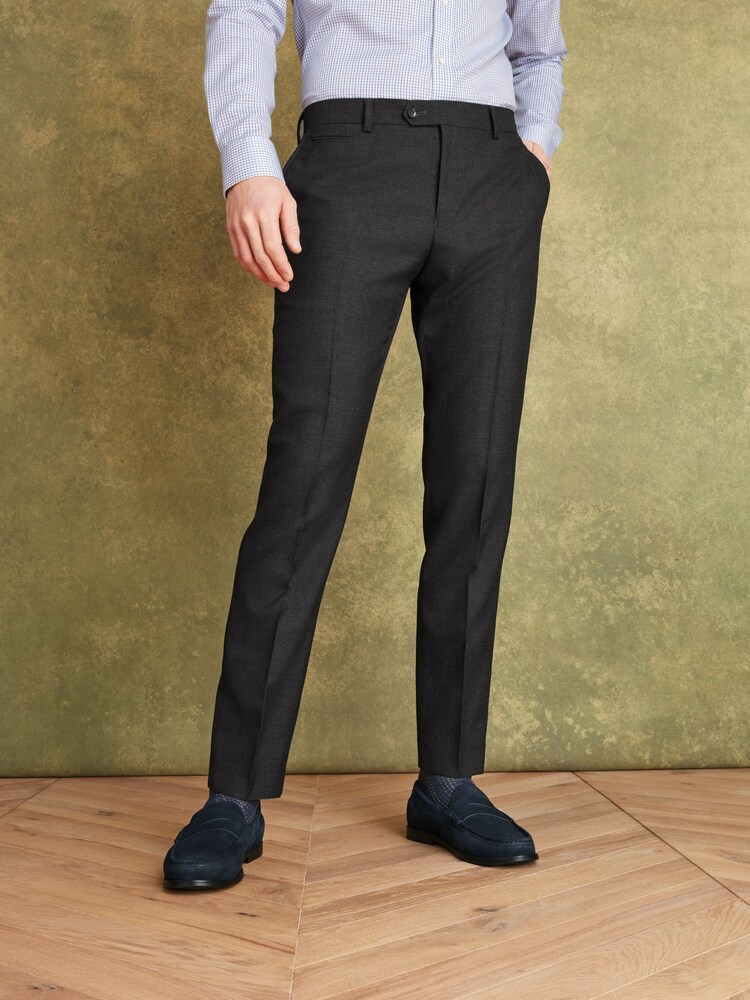 Joules Charcoal Grey Wool Slim Fit Suit: Trousers - Image 1 of 9