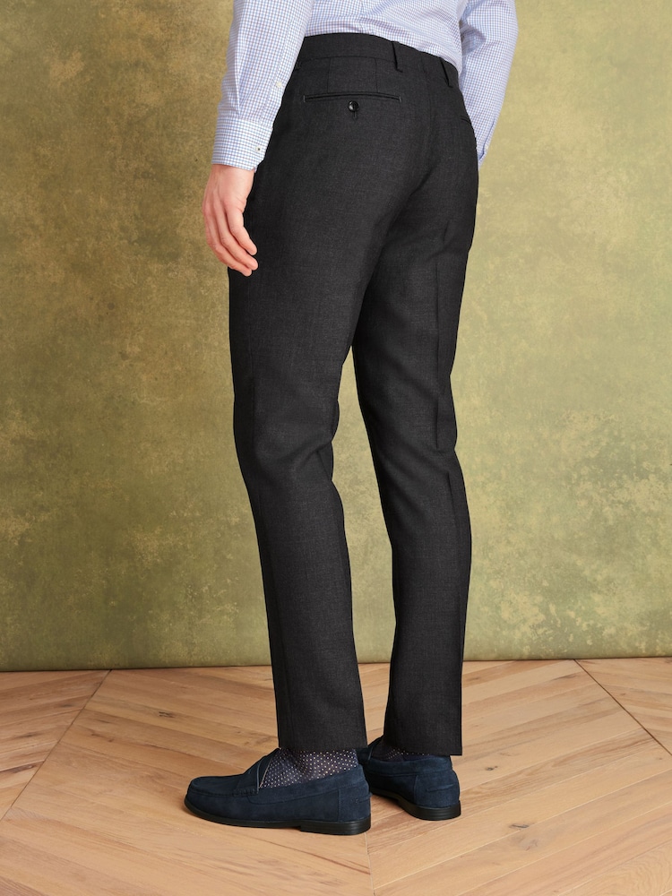Joules Charcoal Grey Wool Slim Fit Suit: Trousers - Image 2 of 9