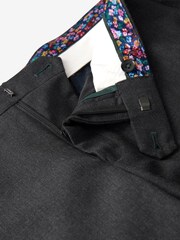 Joules Charcoal Grey Wool Slim Fit Suit: Trousers - Image 7 of 9