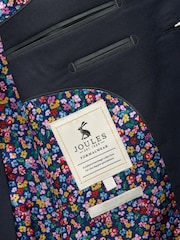 Joules Navy Wool Slim Fit Suit: Jacket - Image 10 of 11