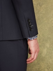 Joules Navy Wool Slim Fit Suit: Jacket - Image 5 of 11