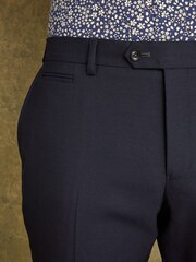 Joules Navy Blue Wool Slim Fit Suit: Trousers - Image 5 of 10