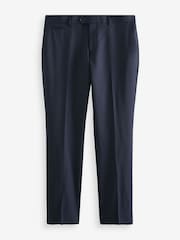 Joules Navy Blue Wool Slim Fit Suit: Trousers - Image 7 of 10