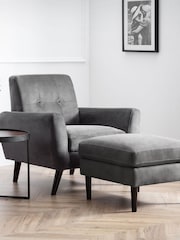 Julian Bowen Grey Monza Chair - Image 1 of 5