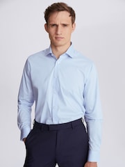 MOSS Light Blue Tailored Stretch Shirt - Image 1 of 5