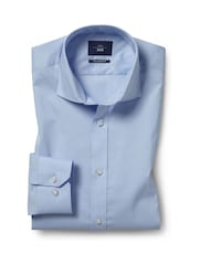 MOSS Light Blue Tailored Stretch Shirt - Image 4 of 5