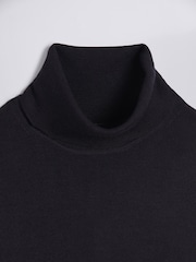 MOSS Navy Blue Merino Blend Roll Neck Jumper - Image 5 of 5