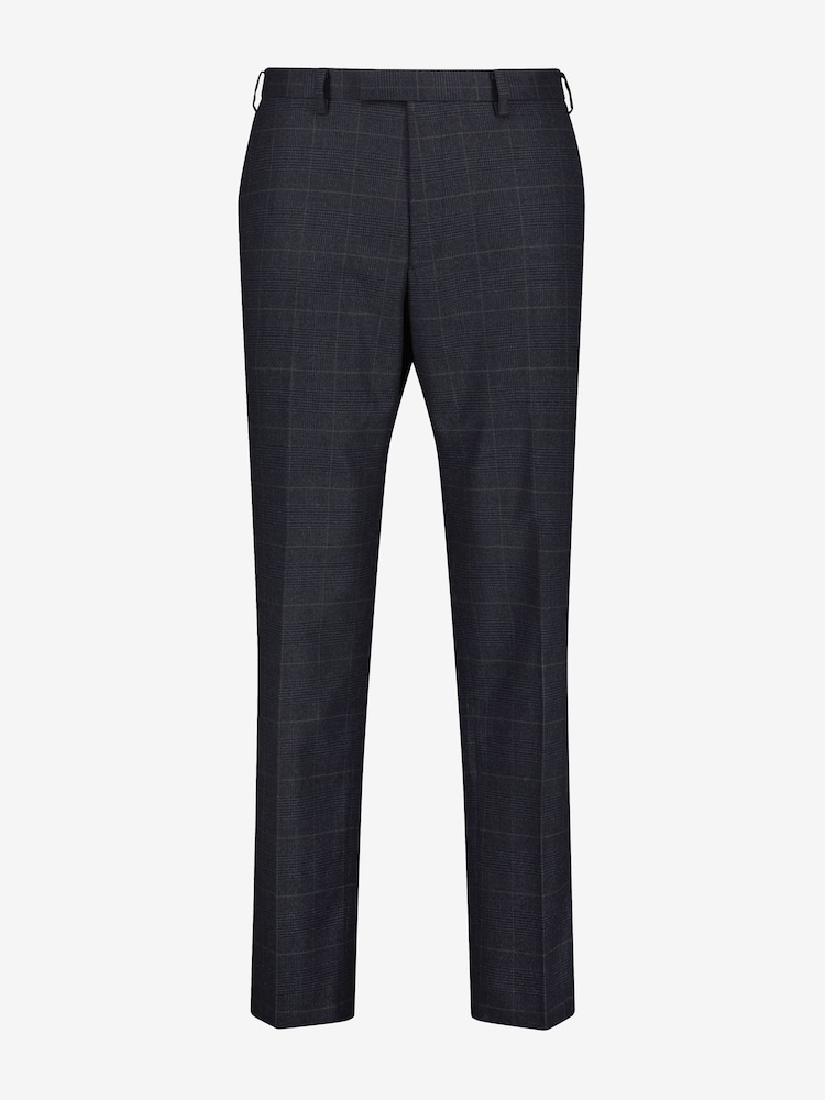 MOSS Blue/Khaki Green Regular Fit Check Suit Trousers - Image 2 of 2 MOSS Blue/Khaki Green Regular Fit Check Suit Trousers - Image 2 of 2