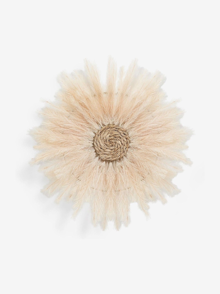 Natural Pampas Grass Wheel Wall Art - Image 2 of 3 Natural Pampas Grass Wheel Wall Art - Image 2 of 3