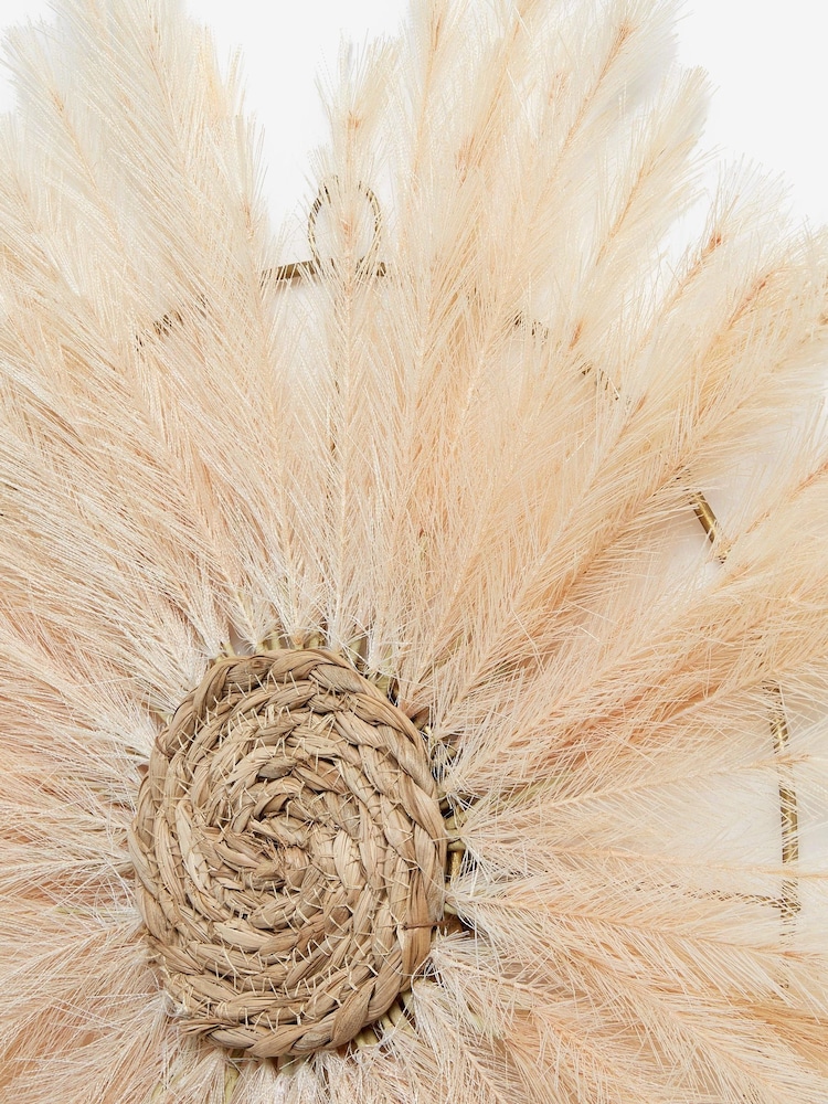 Natural Pampas Grass Wheel Wall Art - Image 3 of 3