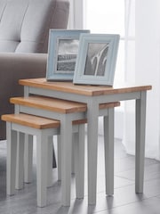 Julian Bowen Grey Oak Cleo Nest Of Tables - Image 1 of 2