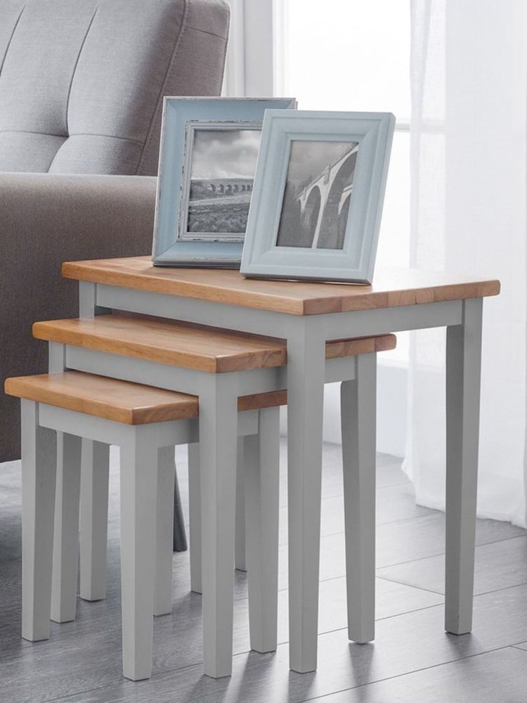 Julian Bowen Grey Oak Cleo Nest Of Tables - Image 1 of 2