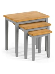 Julian Bowen Grey Oak Cleo Nest Of Tables - Image 2 of 2