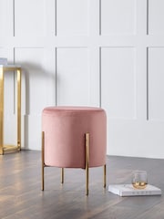 Julian Bowen Pink Harrogate Stool - Image 1 of 4