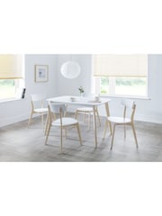 Julian Bowen White Casa Rectangular Dining Table - Image 1 of 5