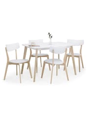 Julian Bowen White Casa Rectangular Dining Table - Image 2 of 5